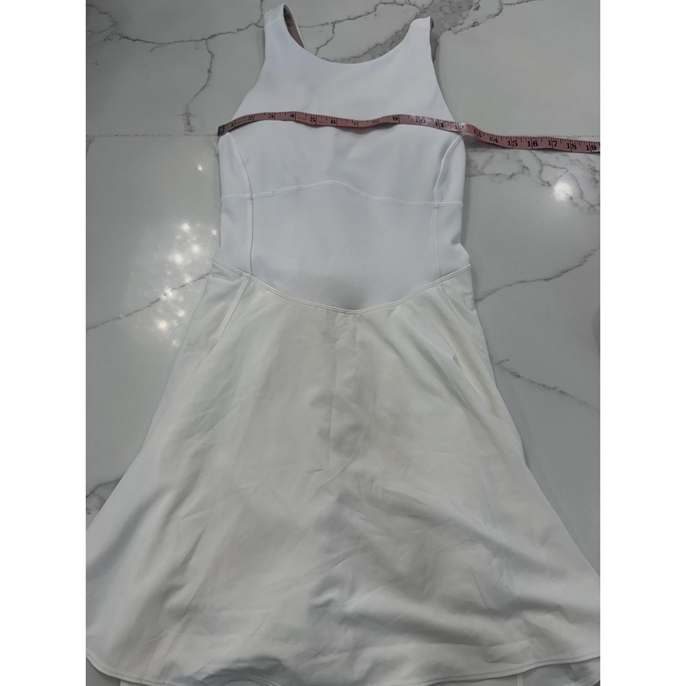 Lululemon Athletica Dress Womens 8 White High Neck Crossback Tennis Fit Flare - Picture 5 of 12
